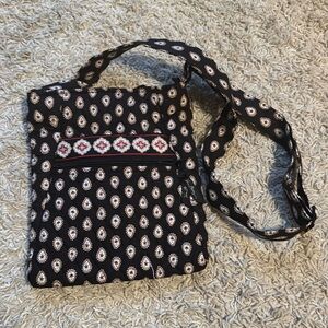 Vera Bradley Classic Black Red Paisley Crossbody